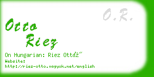 otto riez business card